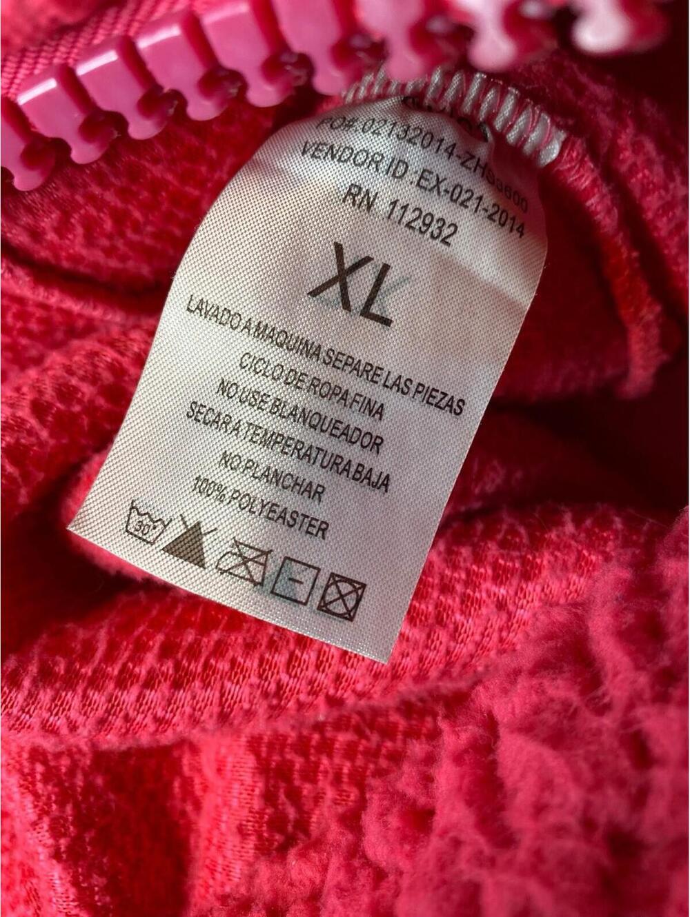 Teddy Bear Y2K Pink Big Zipper Women’s XL Pink - Picture 10 of 14